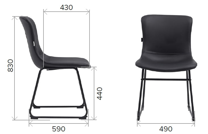 Кресло для посетителей Еверпроф Експо CФ Экокожа Черный / Everprof Expo CF_5