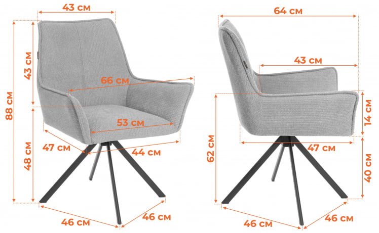 Кресло Мурано/Мурано опора 360, велюр/букле (ХЙП), светло-серый / Murano/Мурано (HYP),_16