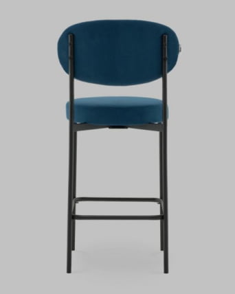 Стул Полубарный Бриф ДД ПБ велюр синий / DD_3