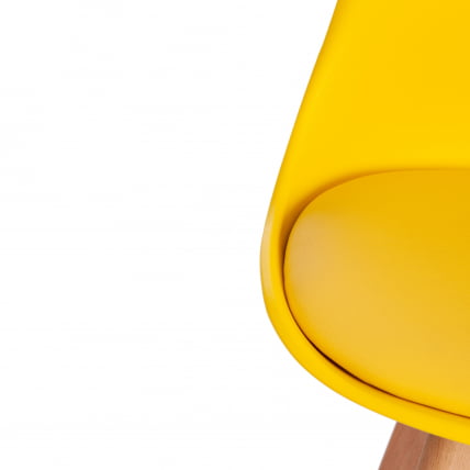 Стул ТУЛИП (мод. 73) / 1 шт. в упаковке дерево/пластик/ПУ, 48.5*52.5*83cм, желтый / TULIP (mod. 48.5*52.5*83cм,_6
