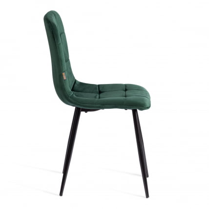 Стул CХИЛЛЙ (мод. ДЖСC-220) Велюр/металл , 44,5х52,5х88 см, дэрк греен (темно-зеленый) ХЛР57 / черный / CHILLY (mod. JSC-220) dark green HLR57_1