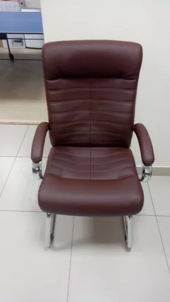 Кресло для посетителей Еверпроф Орион CФ Экокожа Коричневый / Everprof Orion CF_5