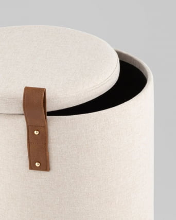 Пуф с ящиком Эркки С белый / S_2