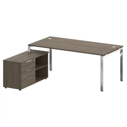 Стол рабочий руководителя с опорной тумбой левый МЕТАЛ СЙСТЕМ ДИРЕCТ БГ.СРТ-5.9 Л Вяз Благородный / METAL SYSTEM DIRECT_0