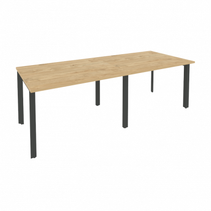 Стол переговорный (2 столешницы) ОНИКС О.МП-ПРГ-2.2 Тиквуд Светлый/Антрацит / ONIX O.MP-PRG-2.2_0