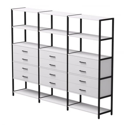 Набор стеллажных систем Еверпроф ЕВО №10 Белый Черный / Everprof EVO_0