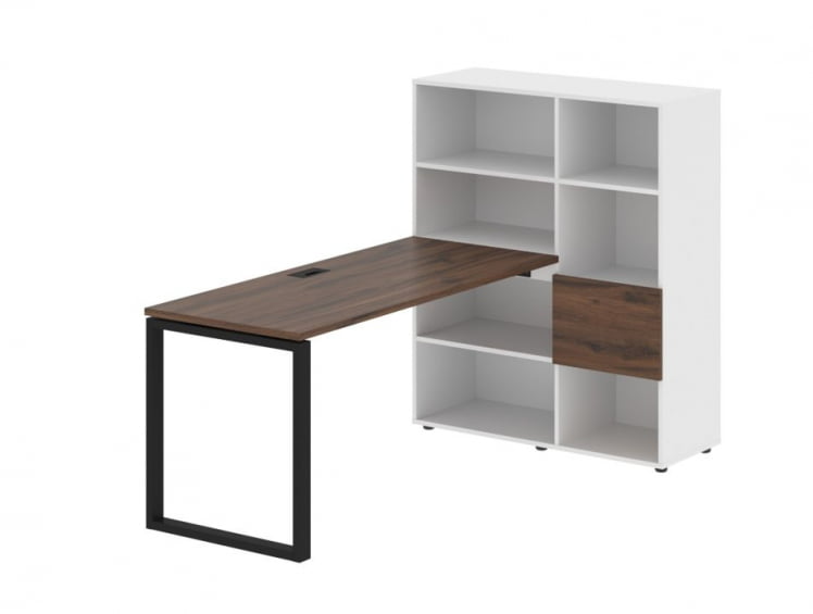 Рабочая станция ЕДИС ЕКРСТ 1115 Дуб Денвер темный Черный Белый / EDIS EQRST_0