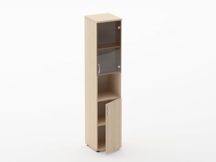 Шкаф высокий со стеклом и нишей Глассй 6.19.14Пр Туя / Glassy_1