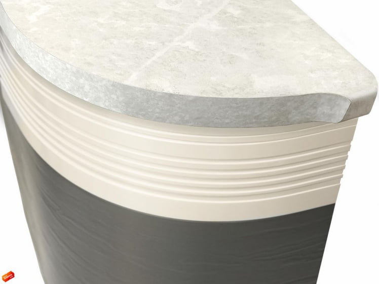 Напольный шкаф торцевой (лев) Графит 74.65 Сосна Астрид/Ваниль/Графит_1