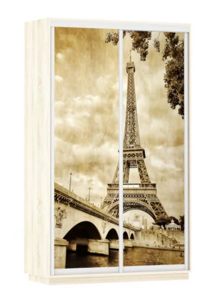 Шкаф-купе двухдверный Экспресс Дуо 1400х2200х Париж/Дуб сонома / 1400х2200h_0