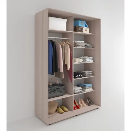 Шкаф-купе 2-х дверный Акцент-Сим Д 1000х600 Ясень шимо светлый_1