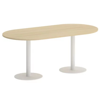 Стол овальный ХОМЕ ОФФИCЕ ВР.СП-5-180.1 Акация Лорка/Белый металл / HOME OFFICE VR.SP-5-180.1_0
