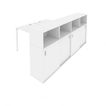 Рабочая станция с опорным шкафом-купе Метал Сйстем Б.РС-СШК-4.2 Белый / Metal System_0