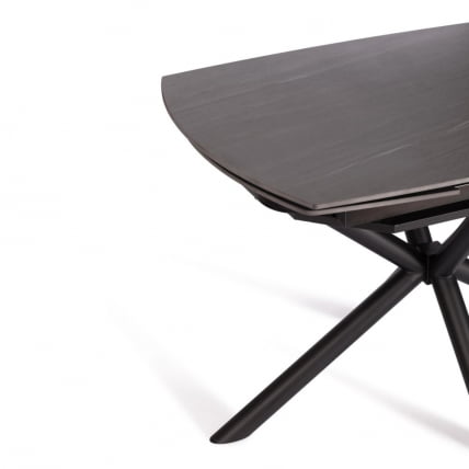 Стол обеденный Винстон/Винстон столешница керамика (матовая) /опоры металл, темно-серый/черный, (120+30+30)кс80кс75 см / Winston/Винстон (120+30+30)x80x75_9