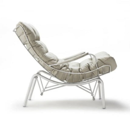 Кресло-качалка Лиам с пуфом, серое / Liam_1