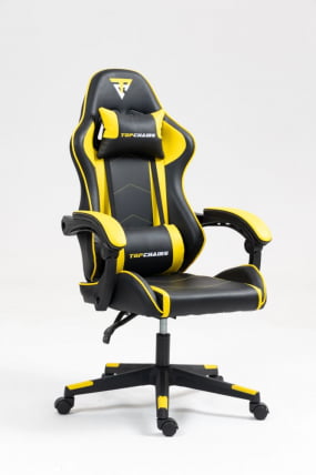 Кресло спортивное ТопЧаирс Шадов черно-желтый / TopChairs Shadow_0