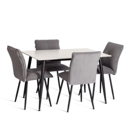 Стул обеденный Свеет велюр, серый/черный, 29, 46х55х88 / Sweet_6