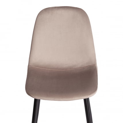 Стул БРЕЕЗЕ (мод. 4724) Велюр/металл , 44 х 53 х 87 см, Коффее (кофейный) ХЛР9 / черный / BREEZE (mod. Coffee HLR9_6