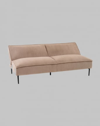 Диван прямой Кассель велюр рельефный бежевый_4