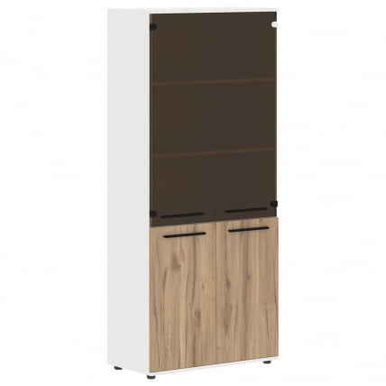 Шкаф комбинированный ЕДИС ЕХCС 85.2 Дуб Денвер светлый Черный Белый / EDIS EHCS_0