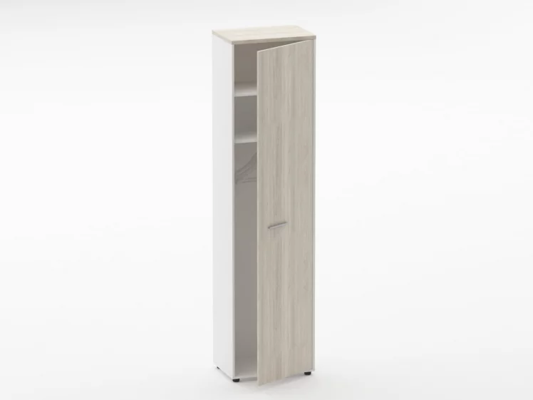 Шкаф для одежды 5 узкий Дека 10.23.302Пр Дуб Сантана светлый/Белый / Deka_1