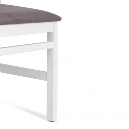 Стул CРОССМАН (комплект) НЕВ, Многослойный березовый шпон, 41х40х100 см, вхите/велюр темно-серый / CROSSMAN NEW, white/велюр_9