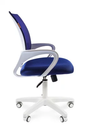 Кресло оператора CХАИРМАН 696 белый пластик (вхите) Синее / CHAIRMAN (white)_2
