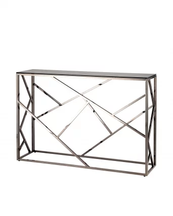 Консоль АРТ ДЕКО 115кс30 Темный хром стекло смоке / 115x30 smoke_0