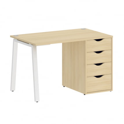 Стол письменный ХОМЕ ОФФИCЕ ВР.СП-3-118.4.А Акация Лорка/Белый металл / HOME OFFICE VR.SP-3-118.4.A_0