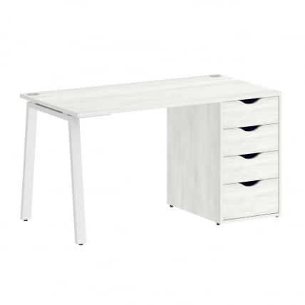 Стол письменный ХОМЕ ОФФИCЕ ВР.СП-3-138.4.А Снежная Платина/Белый металл / HOME OFFICE VR.SP-3-138.4.A_0