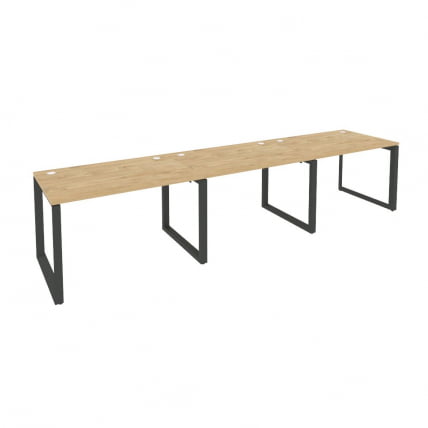 Рабочая станция на О-образном м/к ОНИКС О.МО-РС-3.2.8 Тиквуд Светлый/Антрацит / ONIX O.MO-RS-3.2.8_0