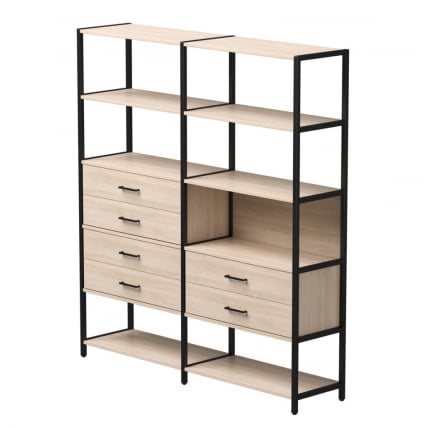 Набор стеллажных систем Еверпроф ЕВО №8 Дуб Соната Черный / Everprof EVO_0