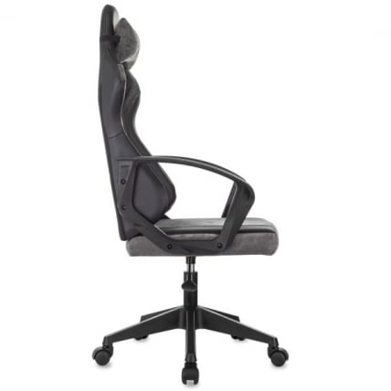 Кресло компьютерное БРАБИКС Форсер ГМ-127, 2 подушки, экокожа/велюр, черное/серое / BRABIX Forcer GM-127,_4