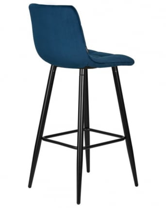 Стул барный ДОБРИН НИCОЛЕ (черные матовые ножки, темно-синий велюр (108-95)) 2 шт / DOBRIN NICOLE_4