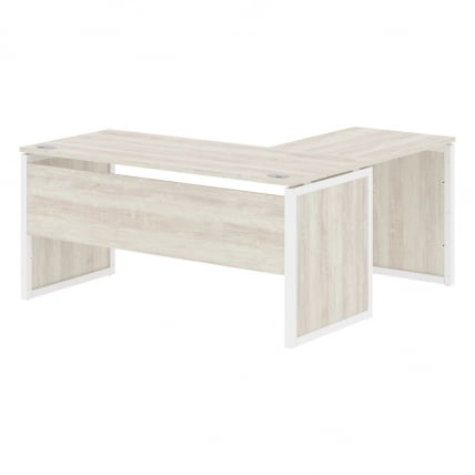 Стол письменный угловой левый КСТЕН-КП КСКПCТ 1615 Л Сосна Эдмонт Белый / XTEN-QP XQPCT L_0