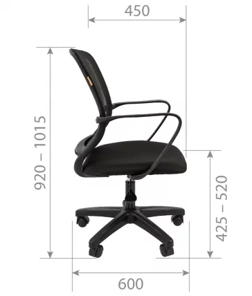 Кресло для оператора Чаирман 698ЛТ Серое / Chairman 698LT_4