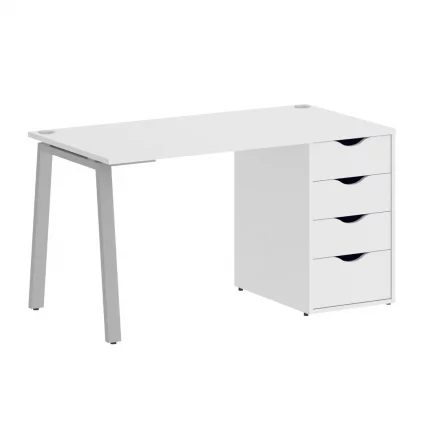 Стол письменный ХОМЕ ОФФИCЕ ВР.СП-3-138.4.А Белый Бриллиант/Серый металл / HOME OFFICE VR.SP-3-138.4.A_0
