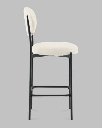 Стул полубарный Бриф ДД ПБ букле молочный / DD_3