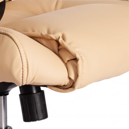 Кресло БЕРГАМО хром (22) кож/зам, бежевый, 36-34 / BERGAMO_9