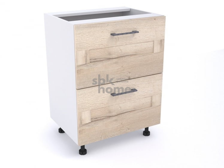 Стол с ящиками СЯ-60 (2), Дублин (600*470*820) Дуб галифакс белый, 21621_0