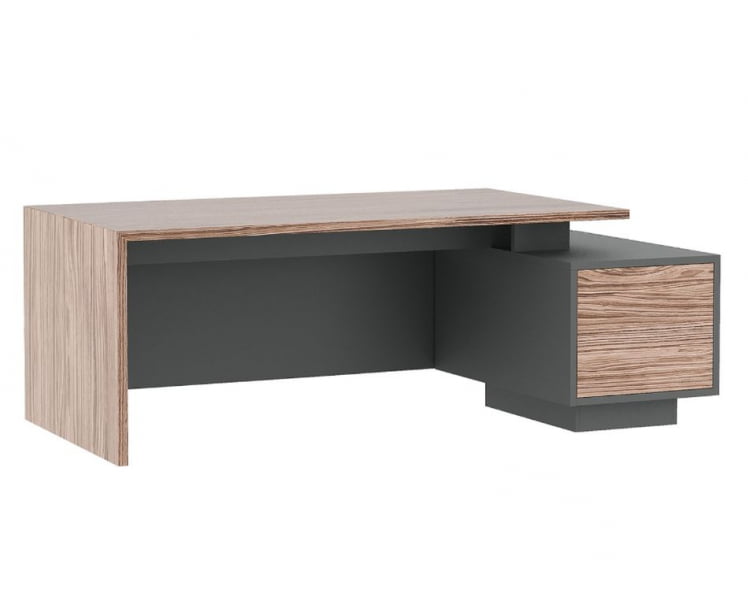 Стол письменный на опорной тумбе ДЭЛИ ДЛИ37210032 Орех Антрацит / DALI DLI37210032_0