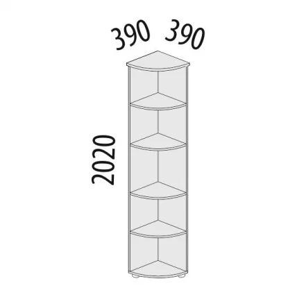 Стеллаж угловой Альфа 64.49 Дуб Кронберг_1