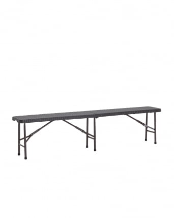 Скамейка складная пластиковая Кейт 180 (ХДПЕ) Коричневый / (HDPE)_0