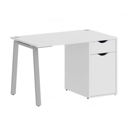 Стол письменный ХОМЕ ОФФИCЕ ВР.СП-3-118.1.А Белый/Серый металл / HOME OFFICE VR.SP-3-118.1.A_0