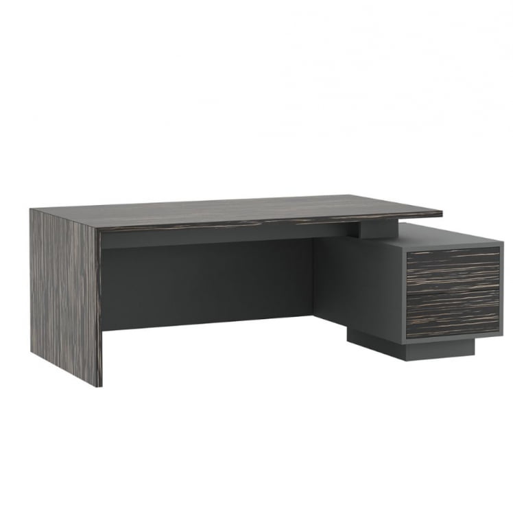 Стол письменный на опорной тумбе ДЭЛИ ДЛИ37210012 Эбен Антрацит / DALI DLI37210012_0