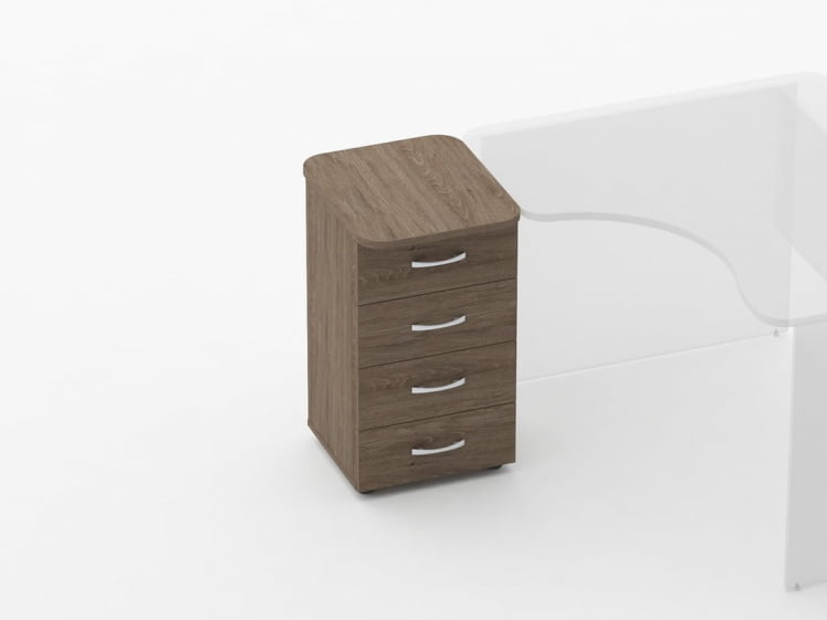 Тумба приставная на 4 ящика Глассй 3.10.11 Дуб Верцаска / Glassy_0