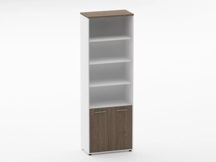 Шкаф 5 широкий верх открытый, низ закрытый Дека 10.23.111 Дуб Верцаска/Белый / Deka_0