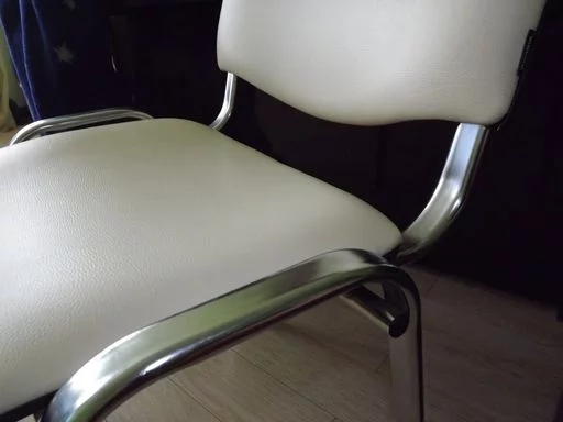 Стул для посетителей Исо CФ-001 хром кожзам Бежевый / Iso CF-001_8