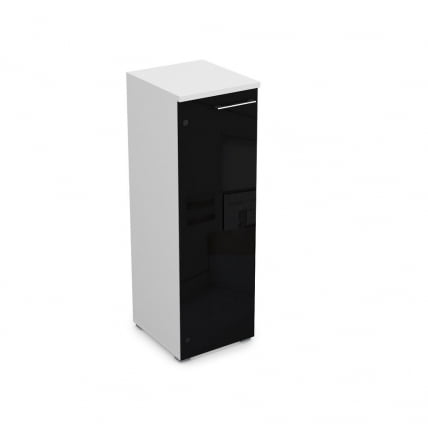 Пенал средний со стеклом левый ГЛОСС ЛИНЕ9НП.017.7Л Белый Премиум / GLOSS LINE9НП.017.7Л_0