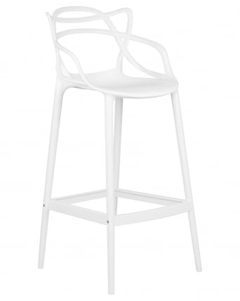 Стул барный ДОБРИН МАСТЕРС БАР Белый В-02 / DOBRIN MASTERS BAR W-02_1